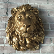 Hot sale bronze wall mounted metal wall lion head sculpture for home decoration